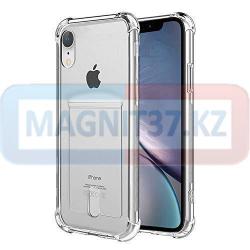 Чехол задник для iPhone 11 гель прозрачный визитница