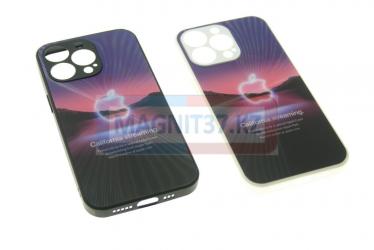 Чехол голография с яблоком для iPhone 13