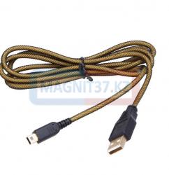 Кабель iPhone 5+microUSB  (ткань) плотный